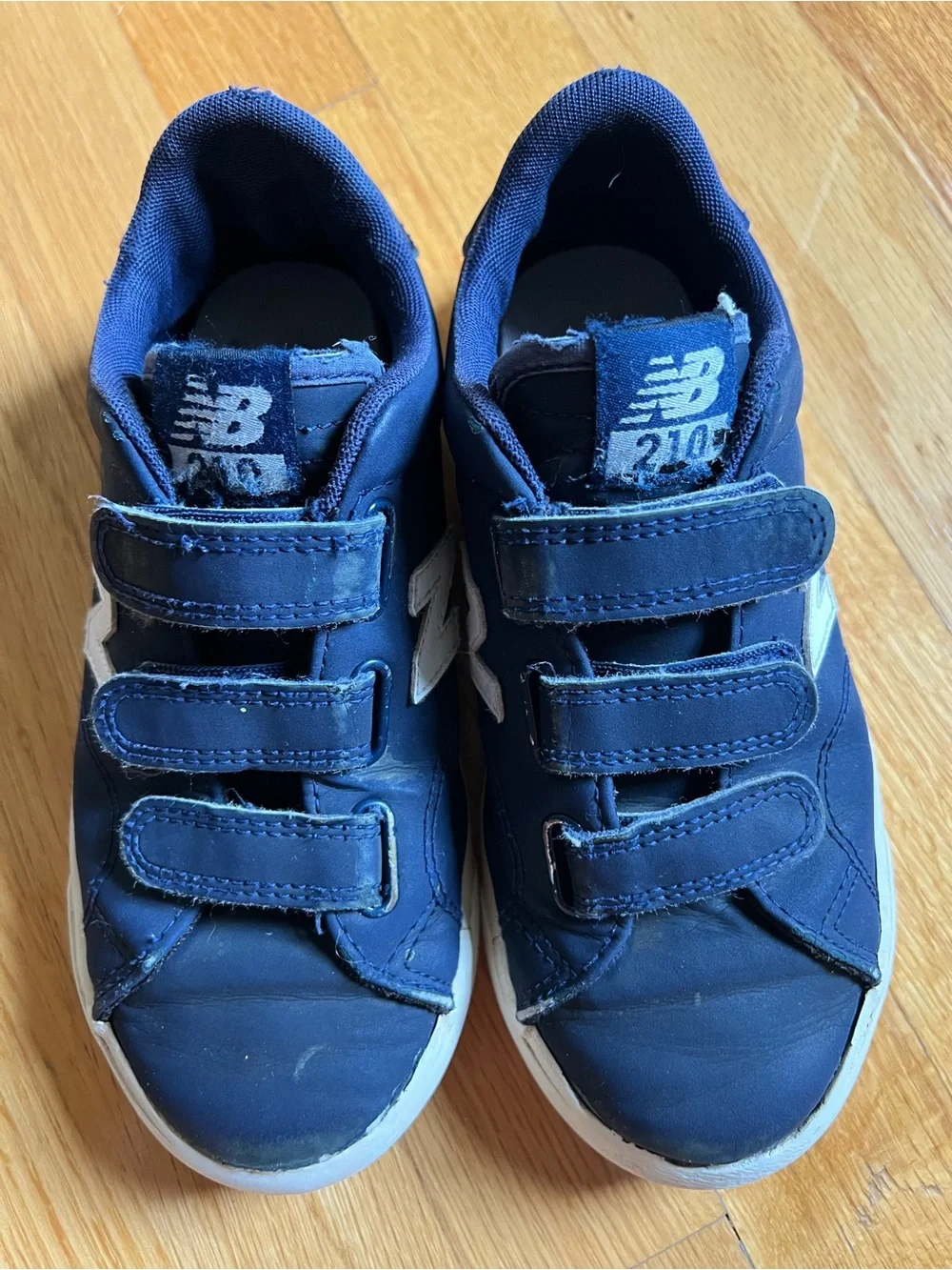 New Balance Kids' Navy and White Velcro Sneakers size 1